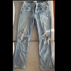 AGOLDE 26 distressed straight leg jeans